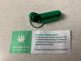 Cannabis Roach Keychain Ashtray